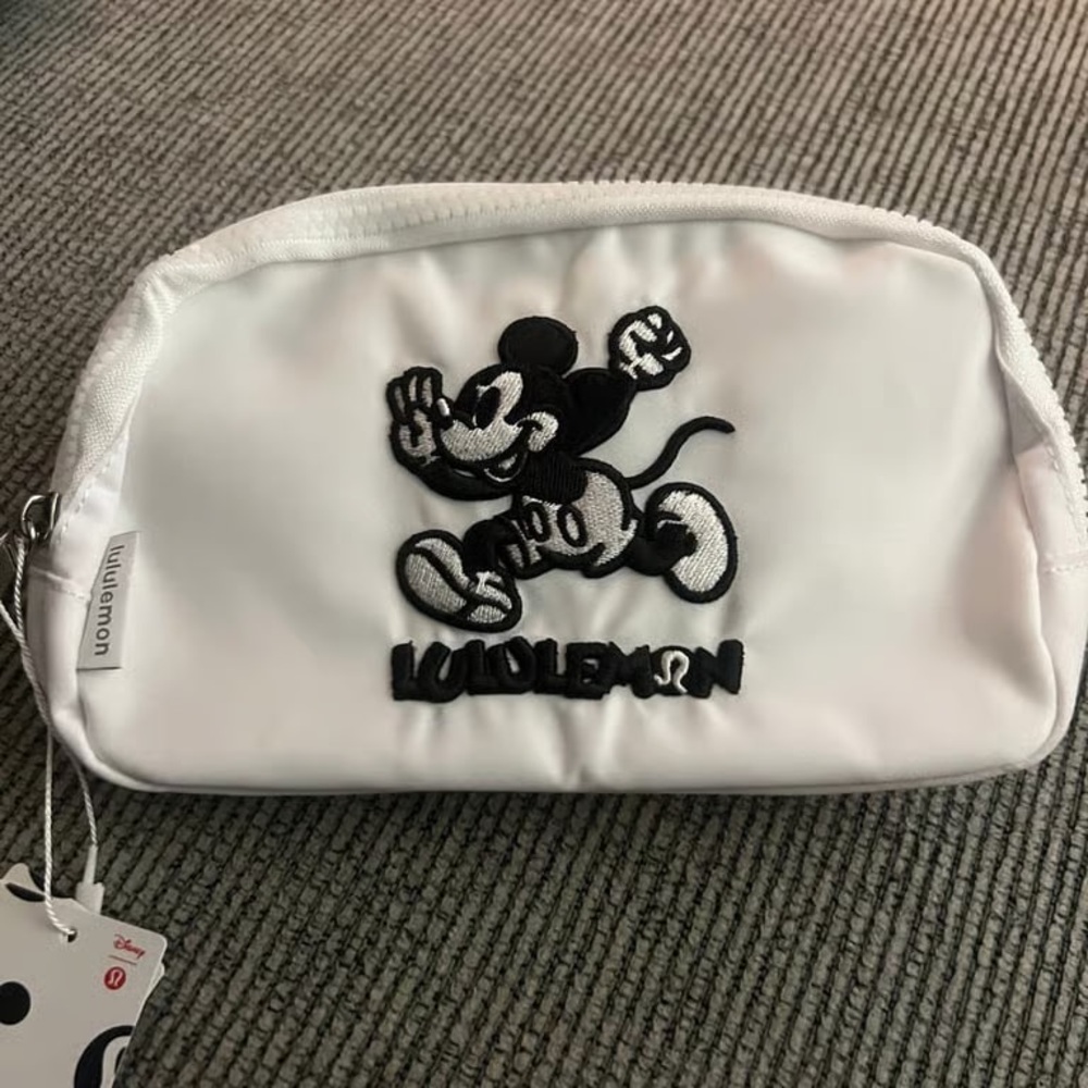 lululemon athletica White and Black Mickey Cosmetic Pouch